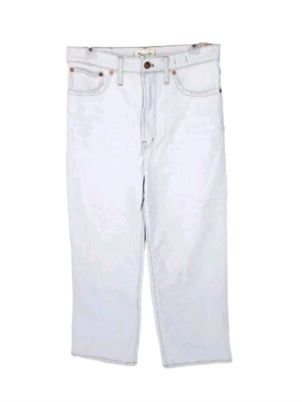Madewell Jeans Womens 29 Wide Crop Perfect Vintage Comfort Stretch High Light